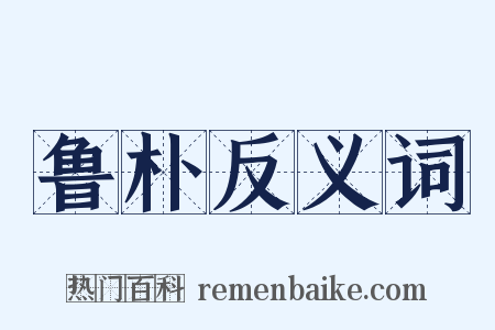 鲁朴反义词是什么意思的图片